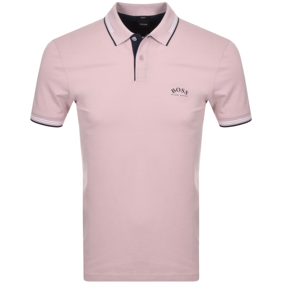 Alternative Image for ProductBOSS Paul Curved Polo T Shirt Pink1